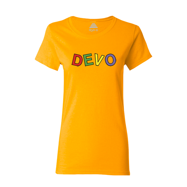 Block Letters Women's Yellow T-Shirt