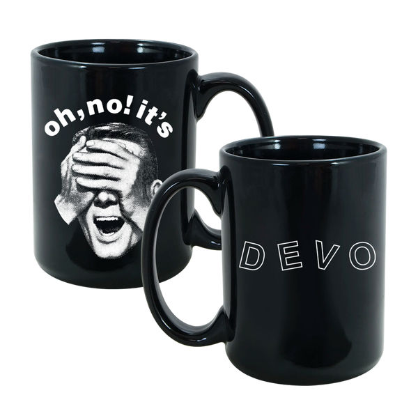 Oh No! It's Devo Black Mug