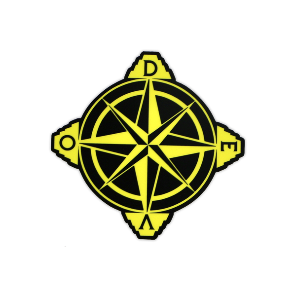 Jerry's Yellow/Black Compass Sticker 